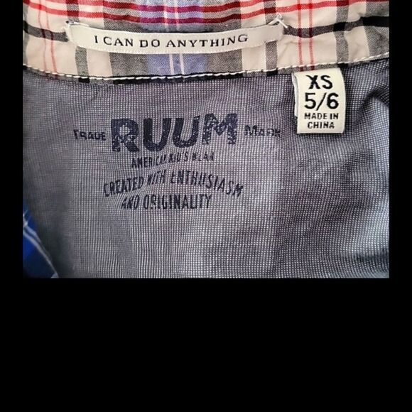 RUUM Boys Plaid Long Sleeve Button Down Shirt - Picture 1 of 8